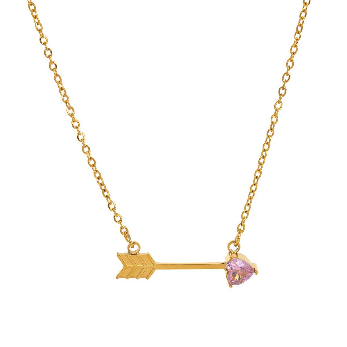 Colorful creative heart-piercing pendant necklace