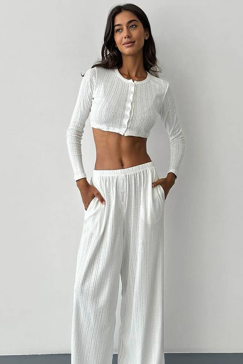 CWSPJ0276_LONG-SLEEVED TROUSERS PAJAMAS TWO-PIECE SET