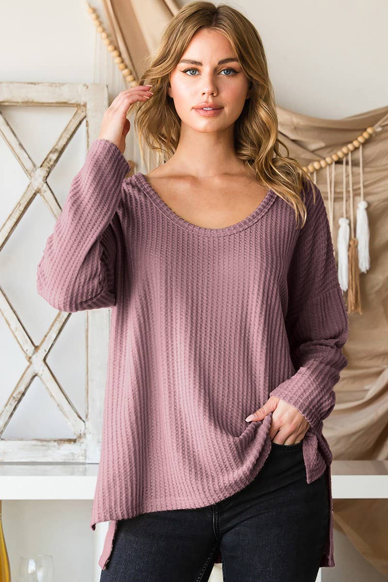 CWOSWL1833_SOFT LOOSE FIT PULLOVER SWEATER KNIT TOP