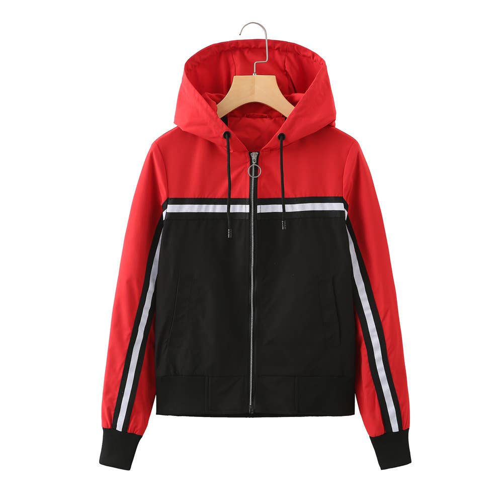 COLOR MATCH FASHION CASUAL WOMEN'S JACKET