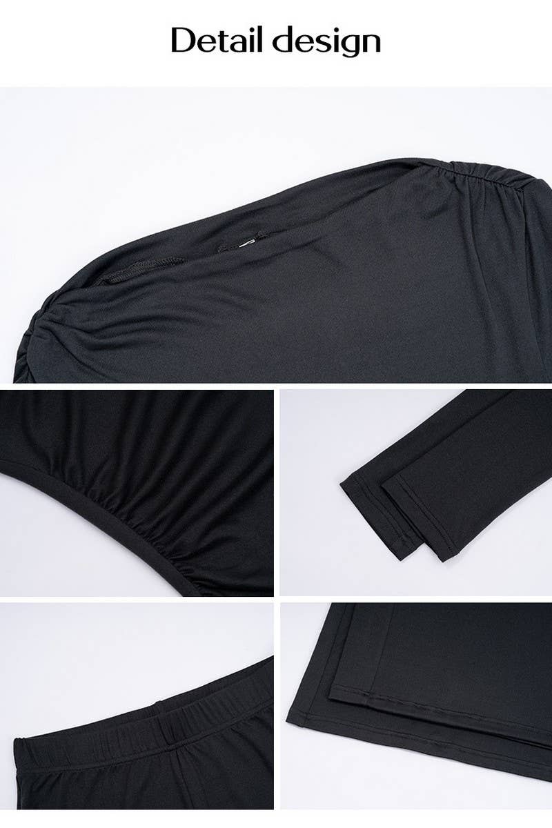 CWSTB1007_SLIM-FIT LONG-SLEEVED TOP AND WIDE-LEG PANTS SET