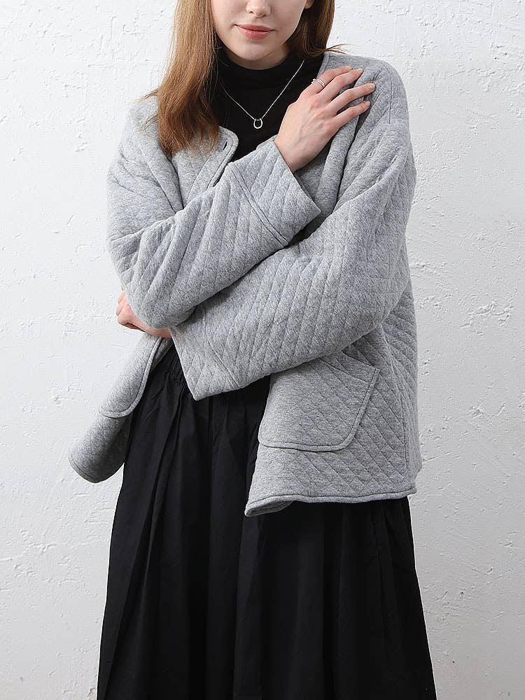 Diamond-shaped double-sided cotton jacket