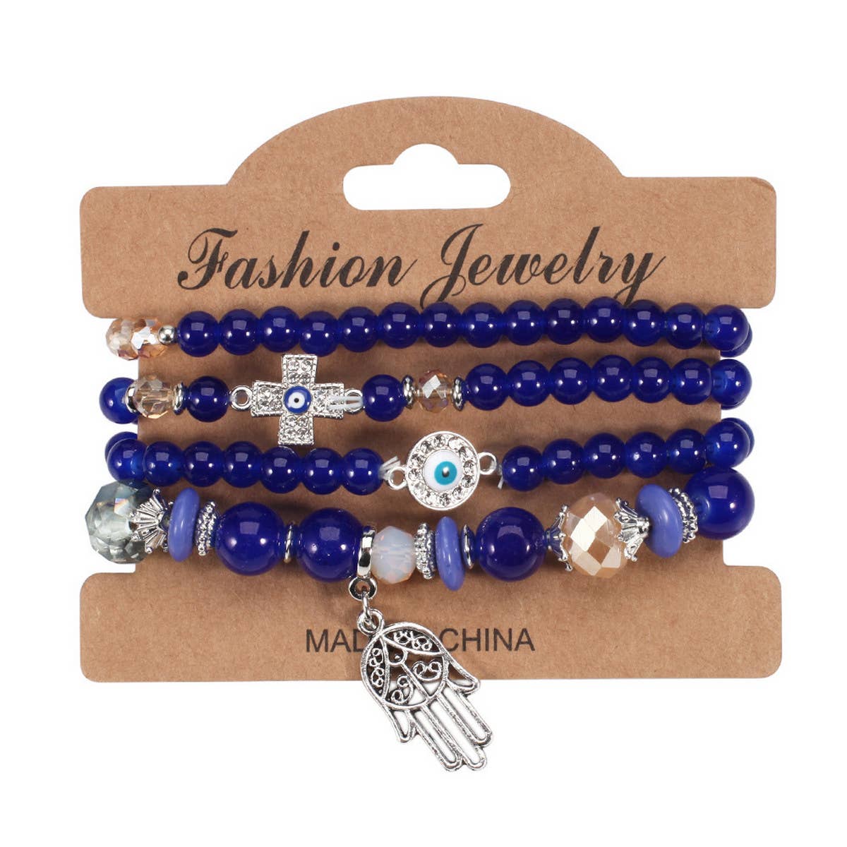 BOHEMIAN PALM EYES CROSS BRACELET_CWAJE2216