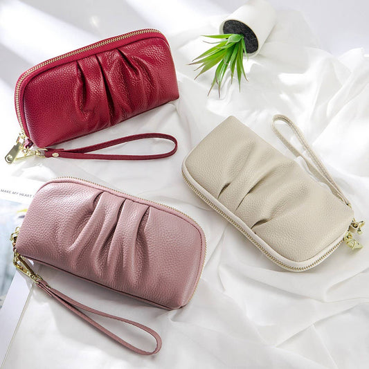 TOP LAYER COWHIDE FASHIONABLE LONG LEATHER WALLET_CWAB3781
