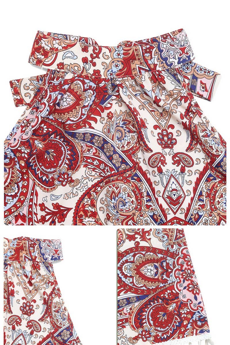CWDSD8292_HALTER NECK PAISLEY PRINT MINI DRESS