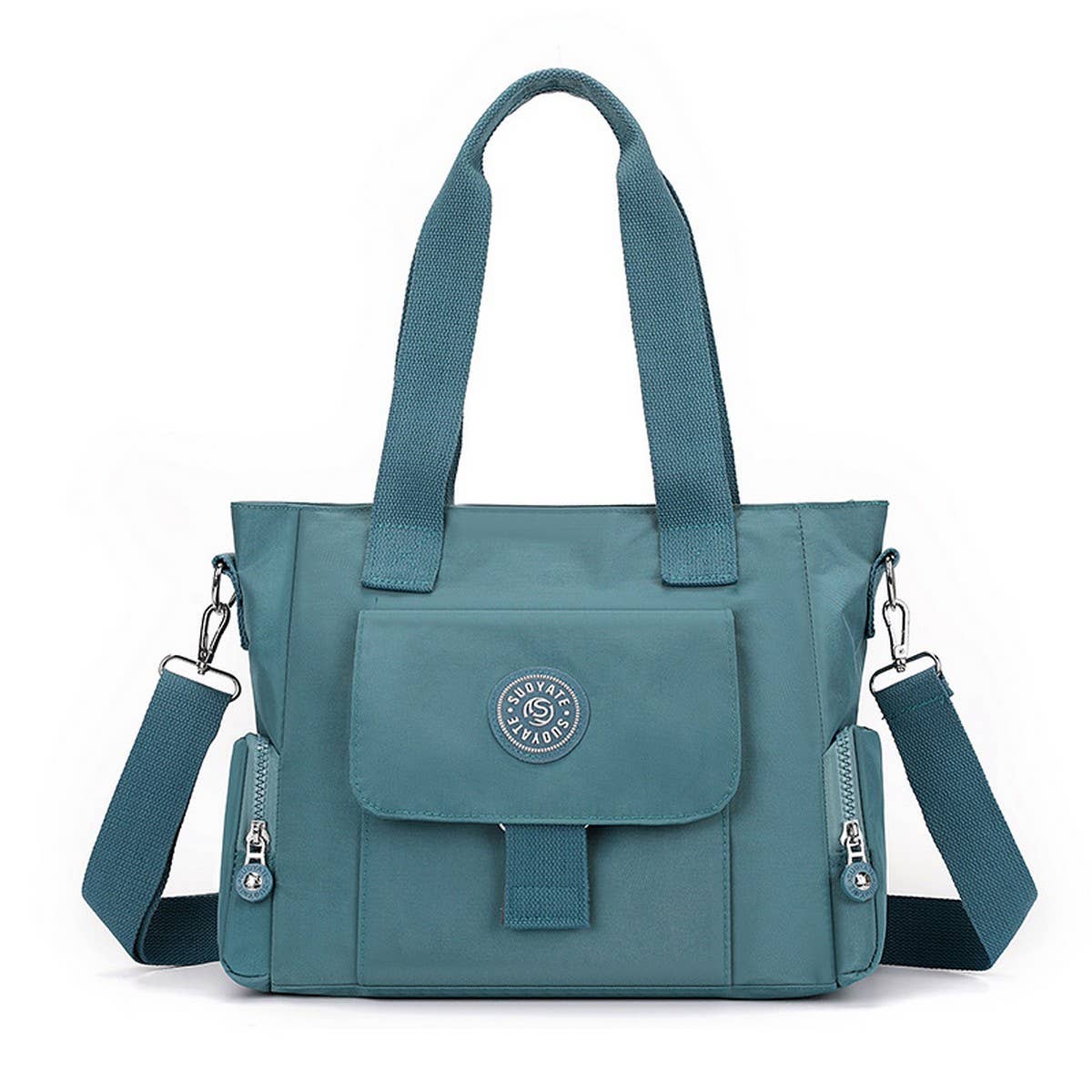 SIMPLE LARGE CAPACITY NYLON SHOULDER BAG_CWASC1787