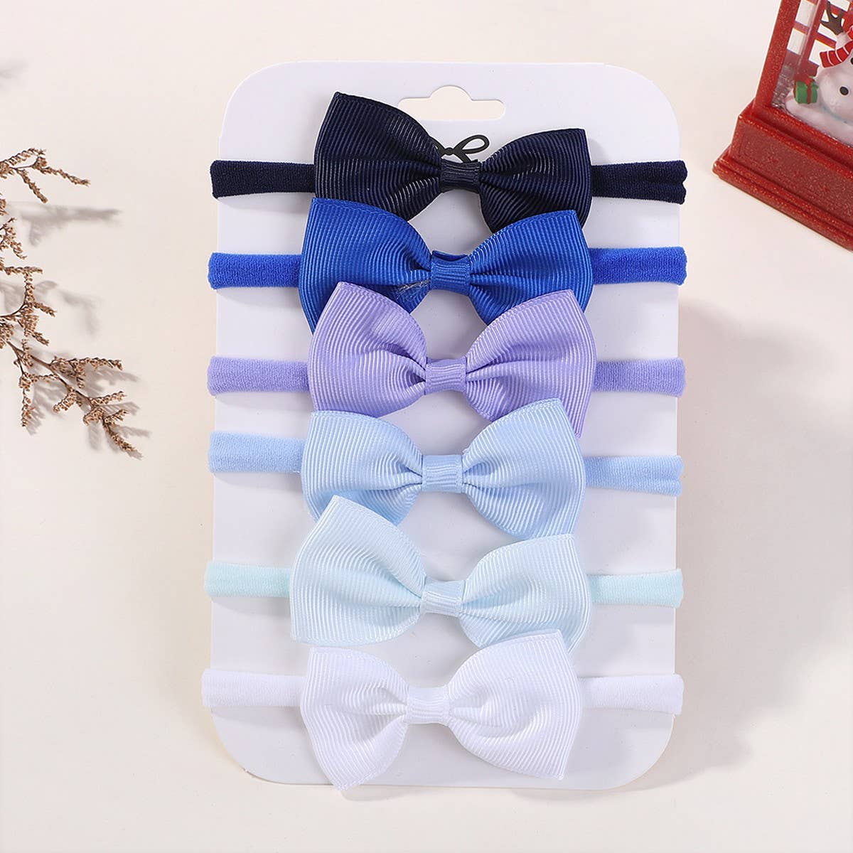 Kids Bow Headband Set ? Elastic Nylon No Marks