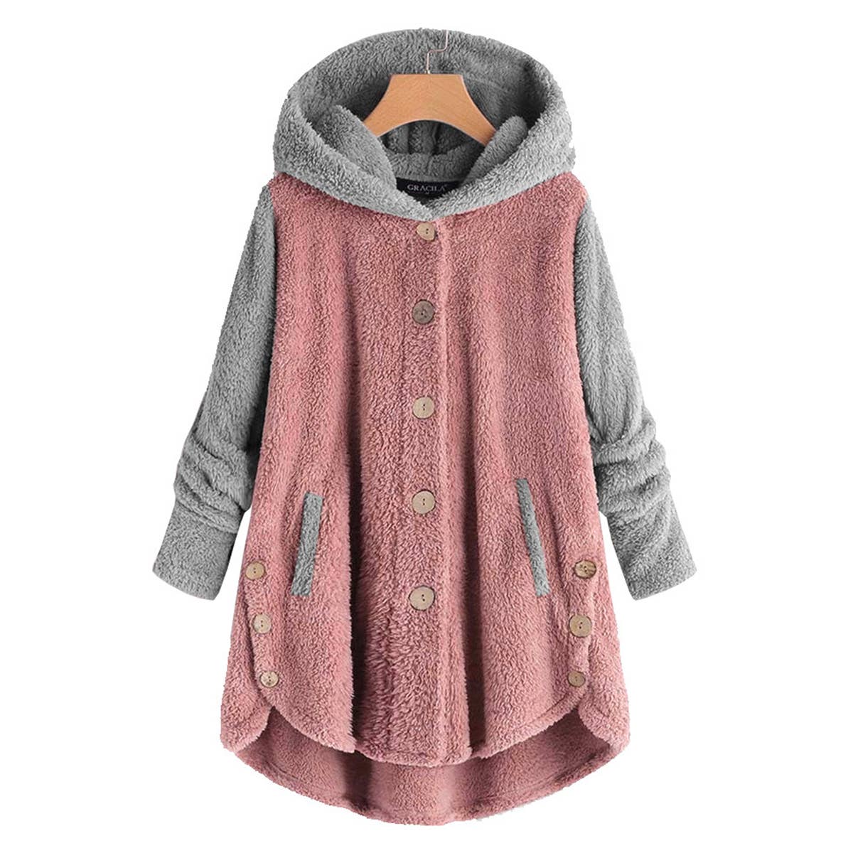 BUTTON-DOWN FLEECE IRREGULAR FASHION COLOR SUIT