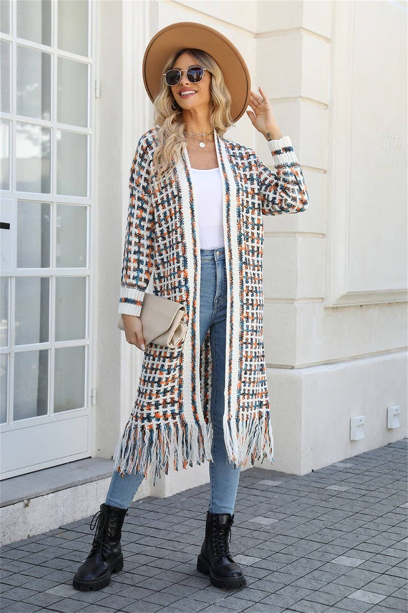 CWOCAL0933_FRINGED LONG COLORFUL CARDIGAN COAT