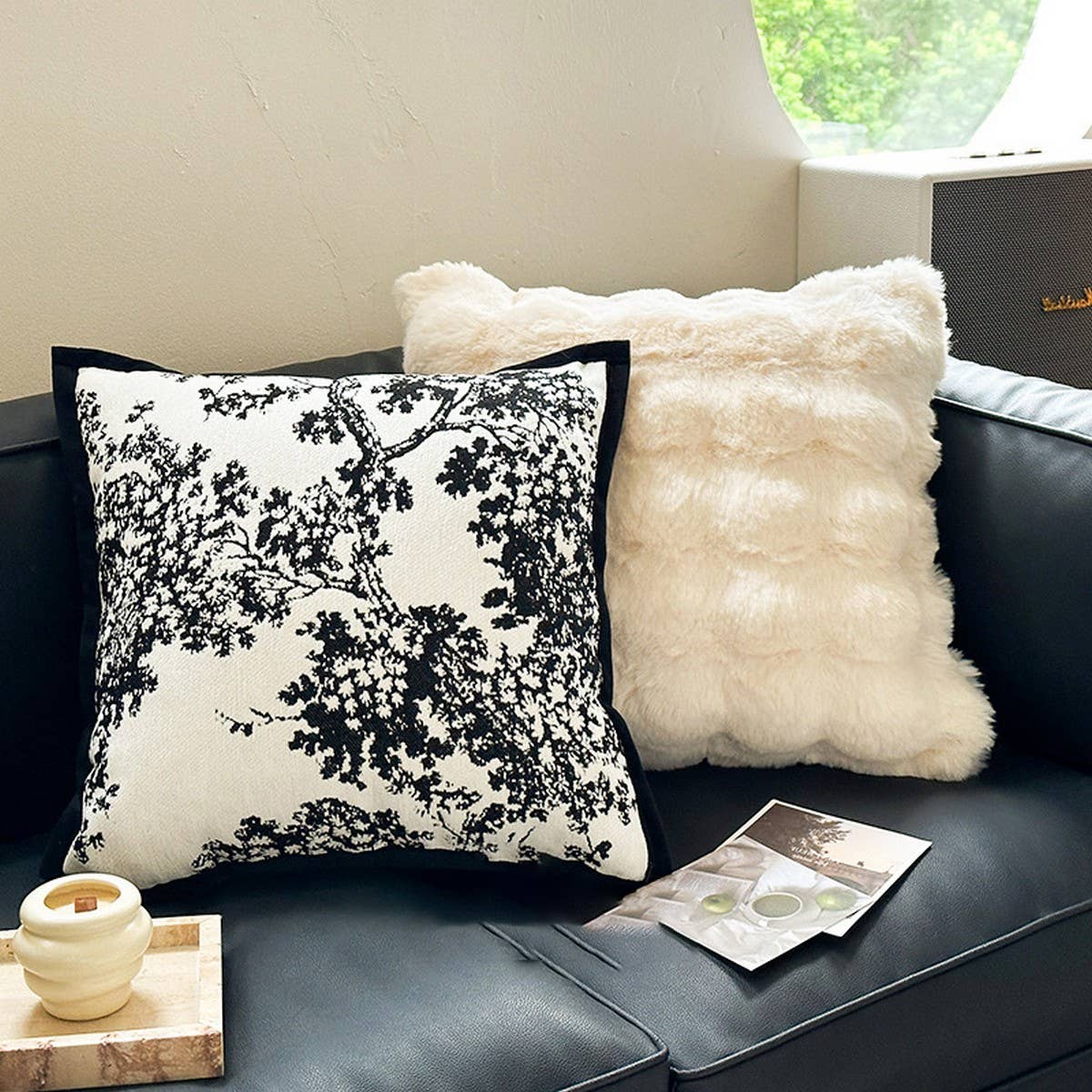 Plush Throw Pillow Cover for Sofa & Lumbar Support_CWMM7701