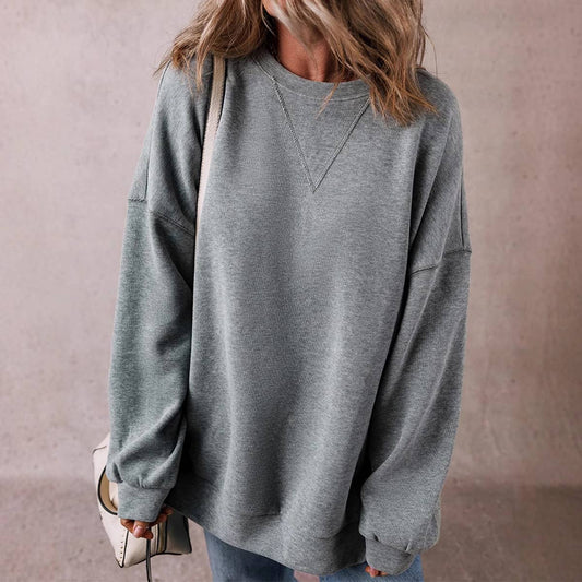 CASUAL AND SIMPLE LONG-SLEEVED PULLOVER HOODIE