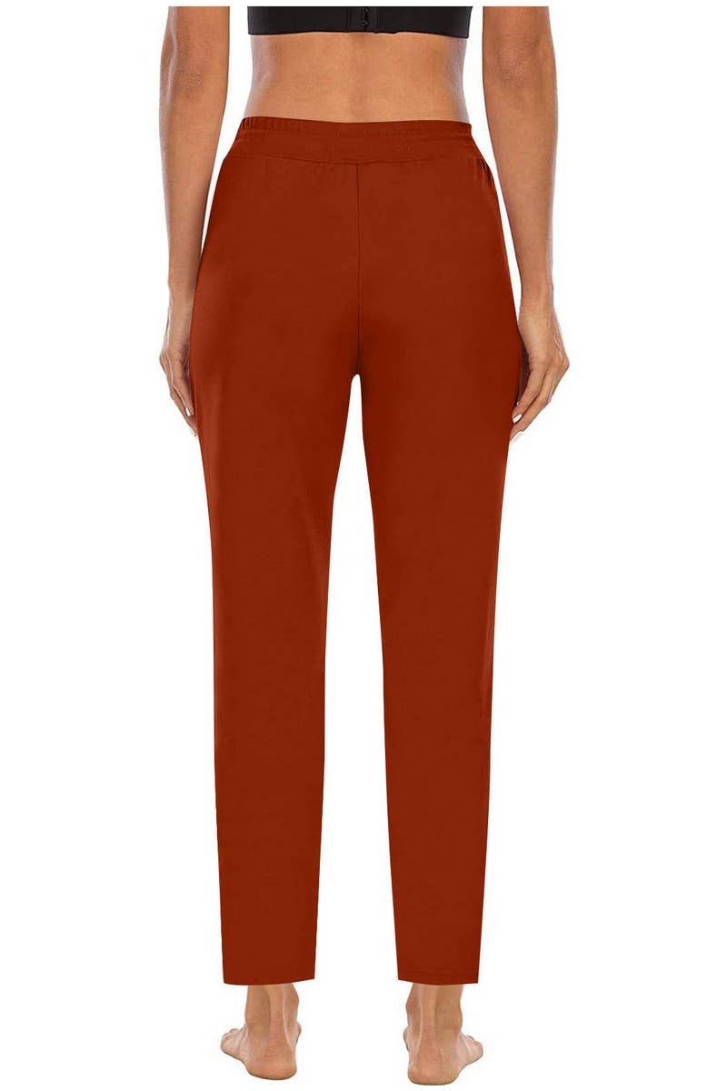 CWBLP2085_HIGH WAIST DRAWSTRING SLIM FIT CASUAL PANTS