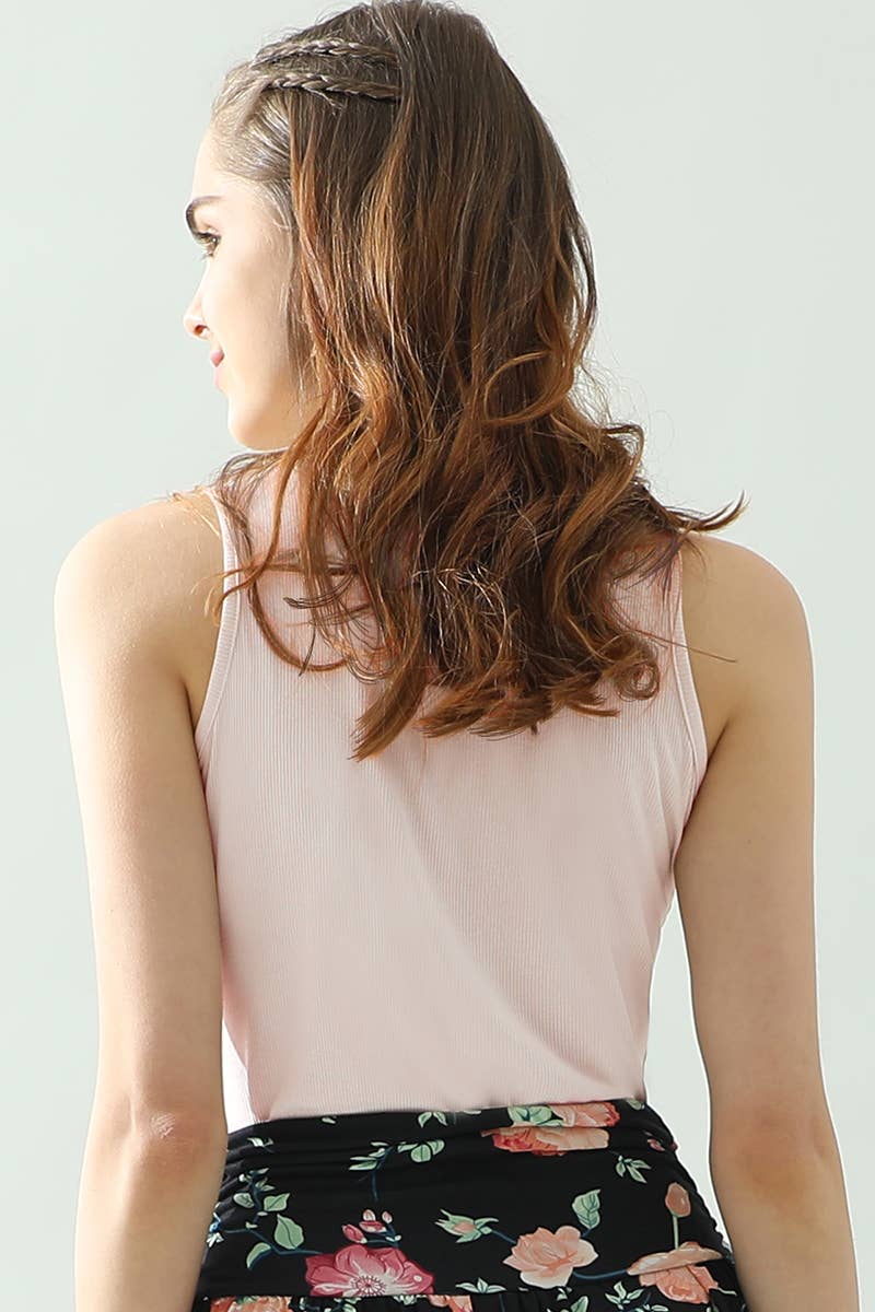 CWTTK233_V NECK SOFT MODAL SLEEVLESS T SHIRT TANK TOP