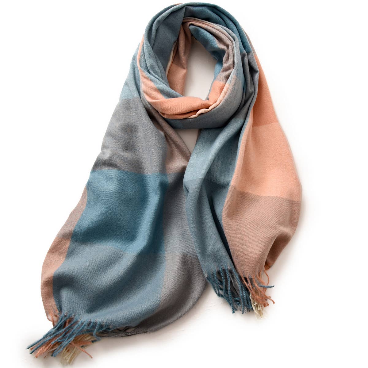 Elegant Plaid Shawl - Winter Scarf for Women