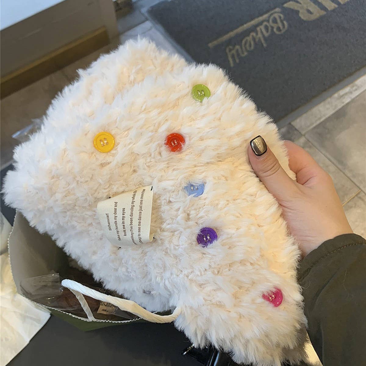 Plush Scarf ??Colorful Button Winter Warm NeckWrap_CWASC1237