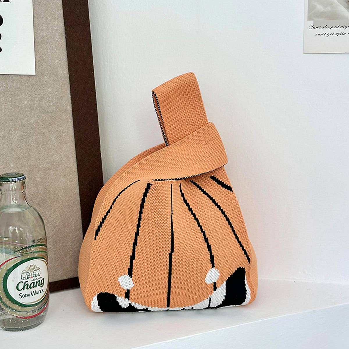HALLOWEEN COLLECTION VINTAGE KNITTED TOTE BAG_CWAB3225