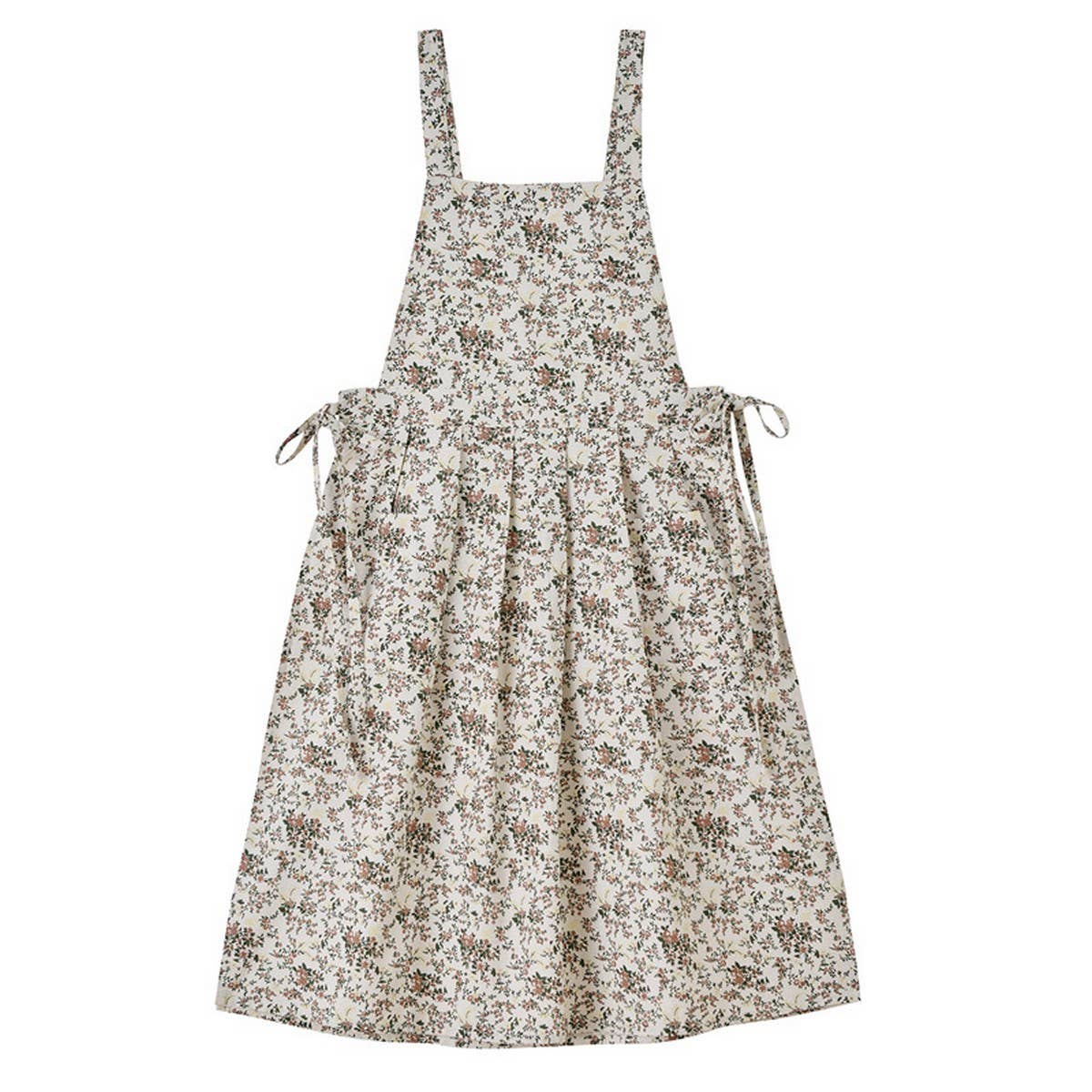 Cotton Floral Print Aprons with pockets vintage