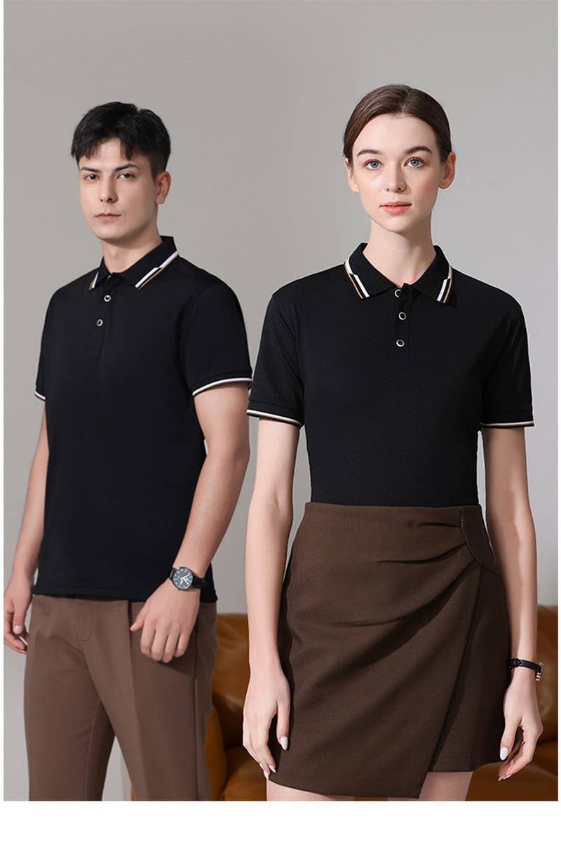 CWTBLS02418_SOLID COLOR COLLARED WORK POLO SHIRT
