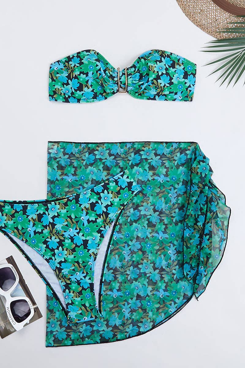 CWMW0796_METAL U-SHAPED THREE PIECE SWIMSUIT SET