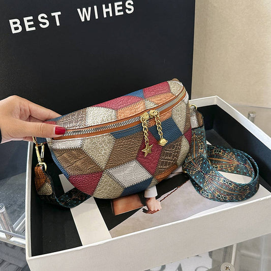 RETRO STITCHING CHEST BAG CROSSBODY BAG_CWAB2075