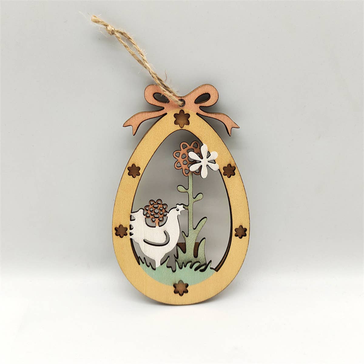 CWASC2679_EASTER WOODEN BUNNY COLORFUL HOLLOW HANGING SIGN