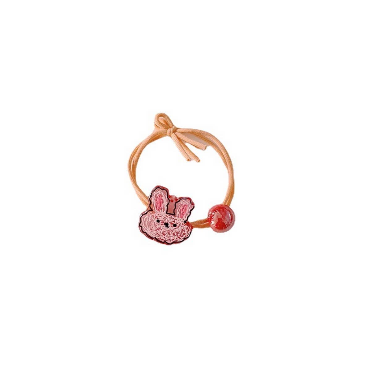CUTE CARTOON SMILING DINOSAUR KNOTTED HAIR TIE