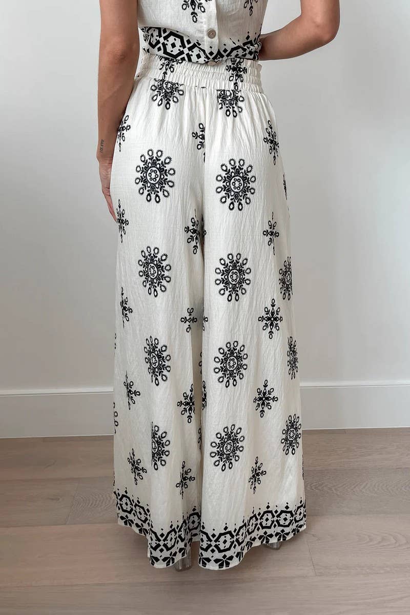 CWSTB1784_SEXY FLORAL CAMI TOP & WIDE LEG PANTS SET