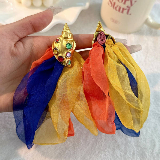 Handmade Floral Seashell Earrings ? Beach Style