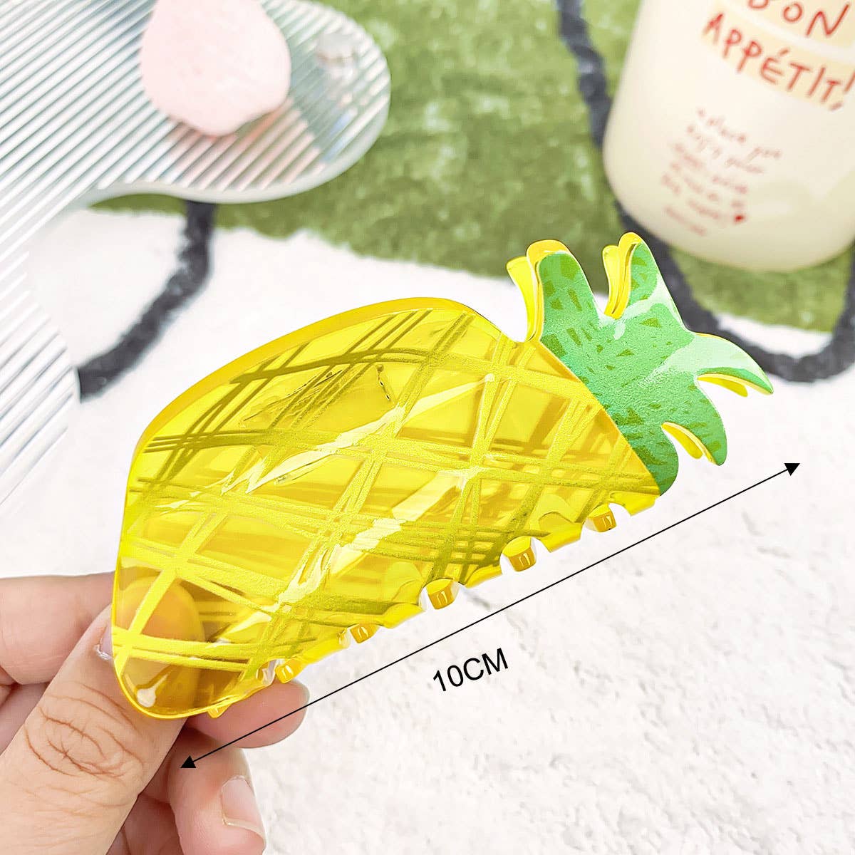 Cute Lemon Hair Claw for Girls, Shark Clip_CWAHA0385