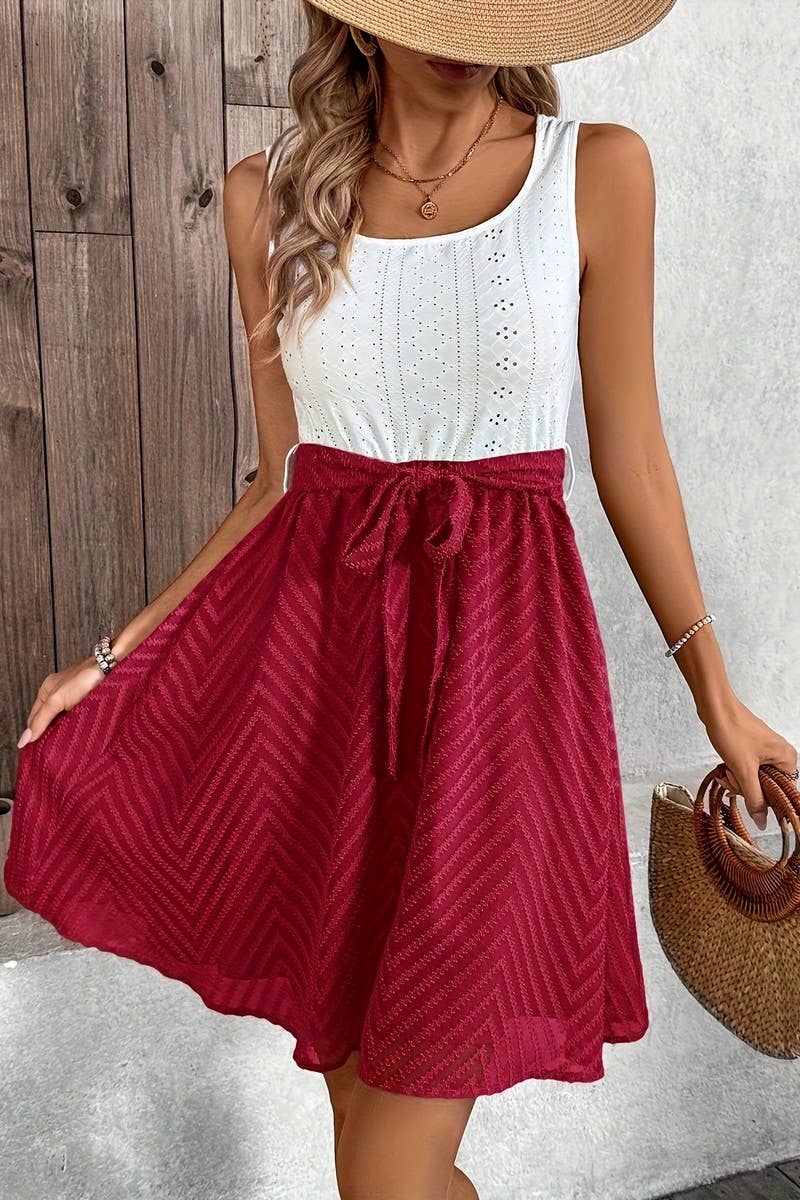 CWDSD8766_SUMMER FASHION SLEEVELESS DRESS