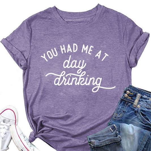 Women?™s Summer Tee Day Drinking Quote Shirt_CWTTSL0491
