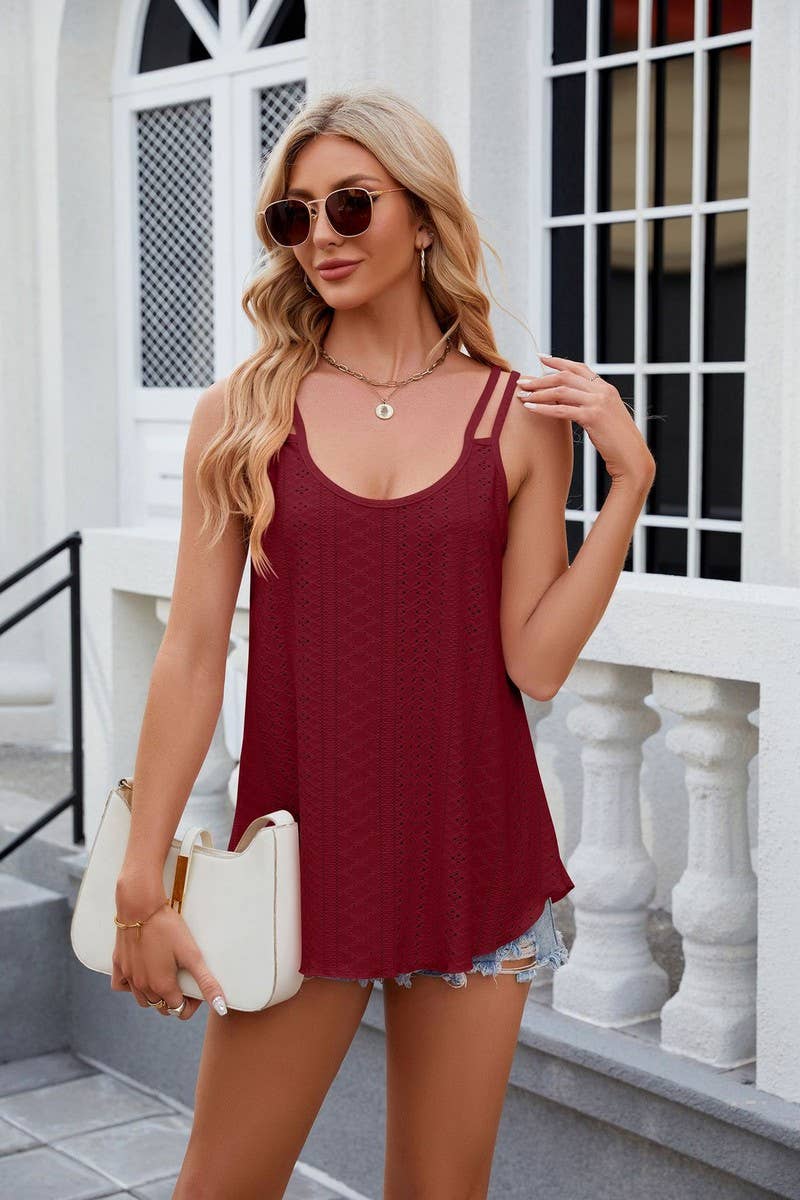 CWTTSL0228_Sleeveless Double Strap Knit Top