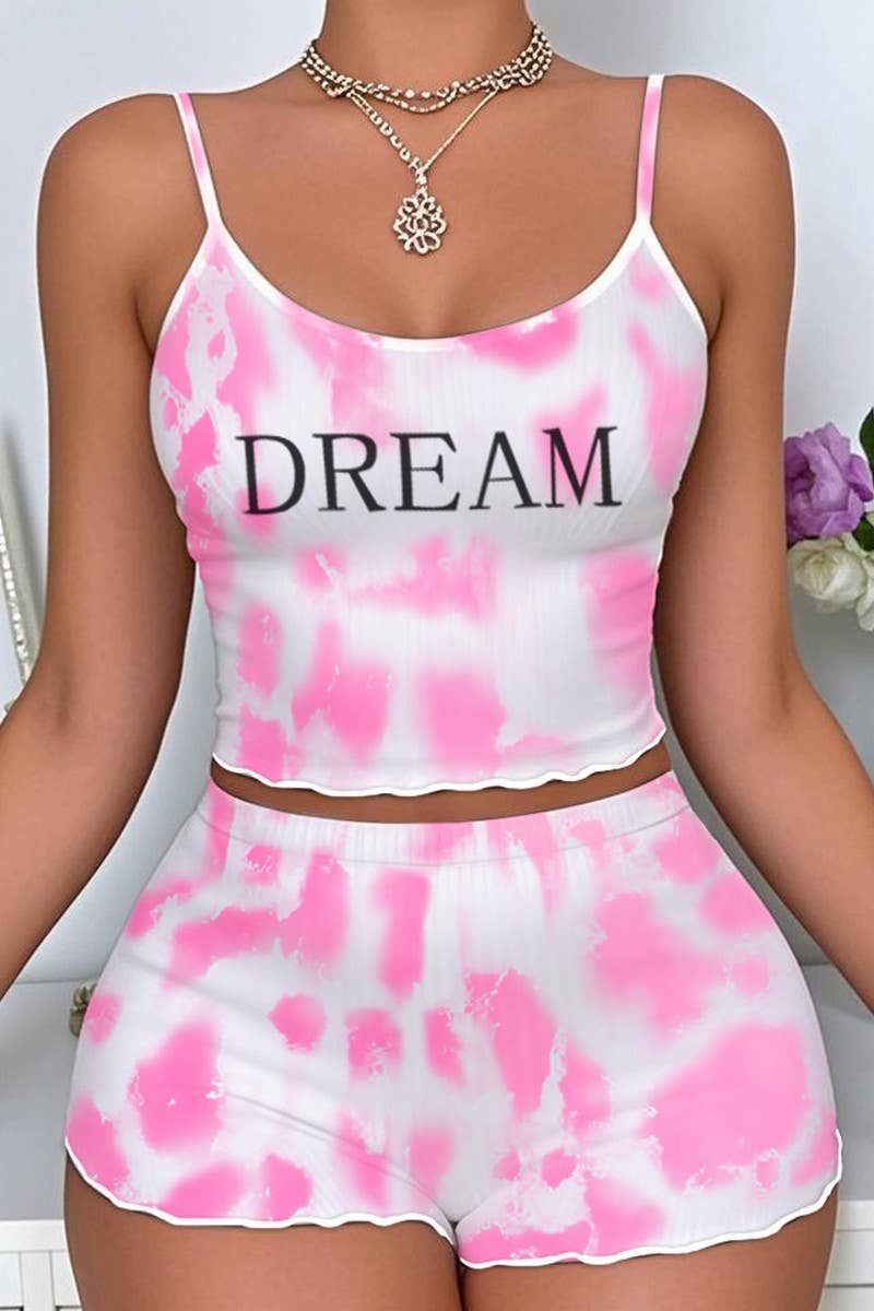 CWSPJ00475_TANK TOP AND SHORTS PAJAMA LOUNGEWEAR SET