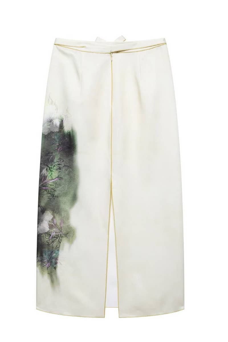 CWBLS0455_FASHION CASUAL PRINTED MIDI SKIRT