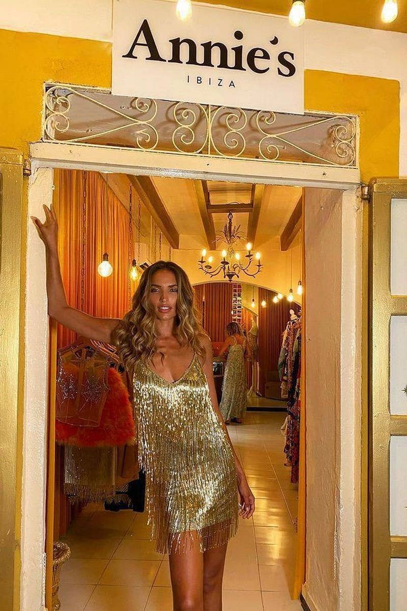 CWDSD8869_SEXY SEQUINED GLITTER SUSPENDER TASSEL DRESS