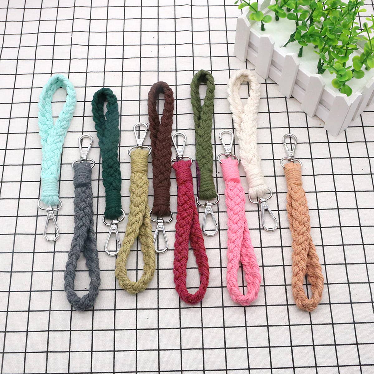HAND-WOVEN KEYCHAIN BRACELET