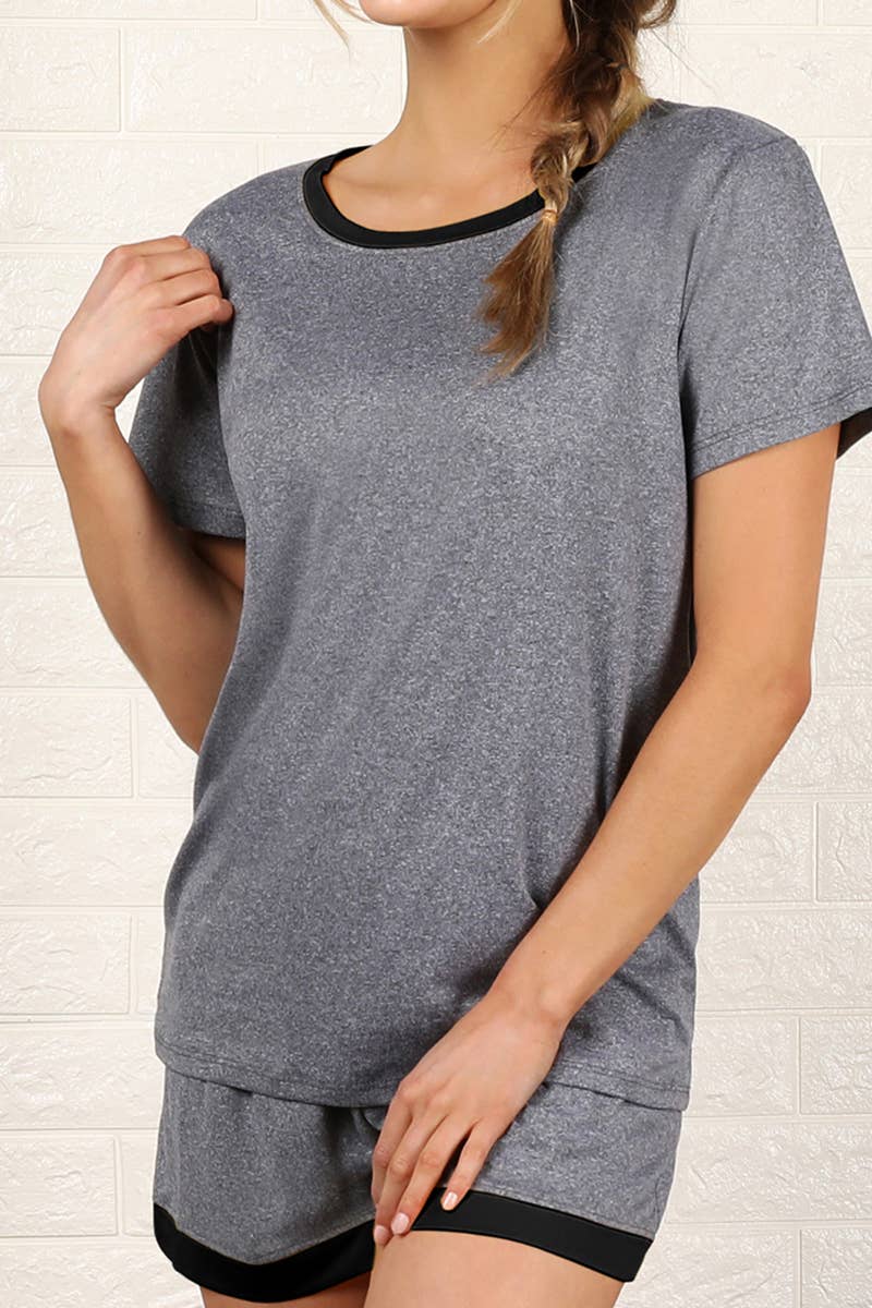 CWSPJ031-P_SHORT SLEEVE TOP WITH SHORTS PAJAMA SET