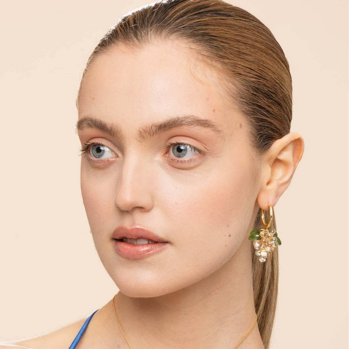 Colorful Grape Fruit 18K Gold Plated Earrings