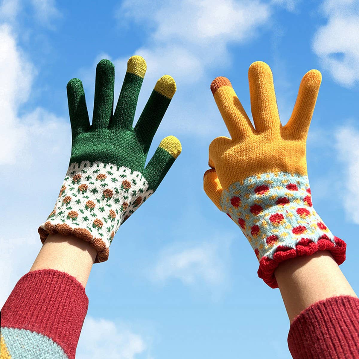 Cute Knit Gloves for Women ? Touchscreen Warm_CWAG0147