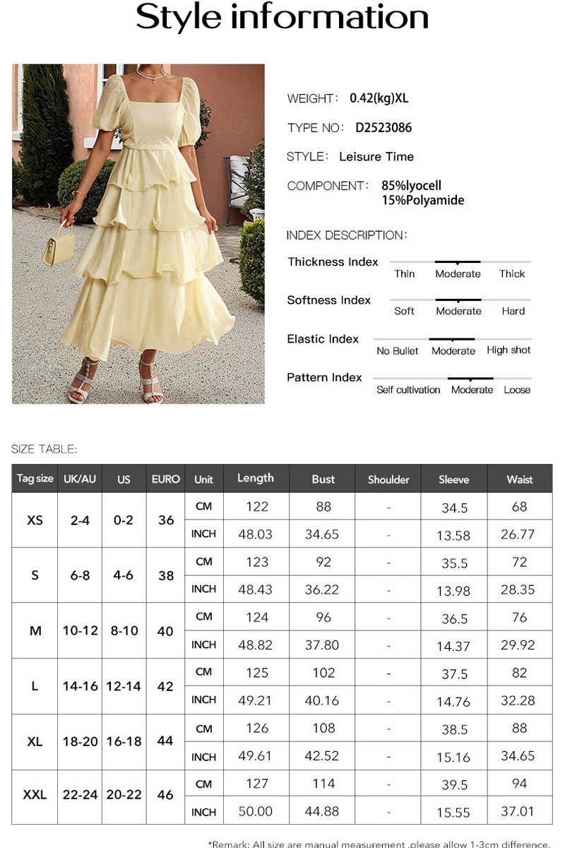CWDHL0892_ELEGANT AND GRACEFUL WOOD EAR EDGE CAKE SKIRT