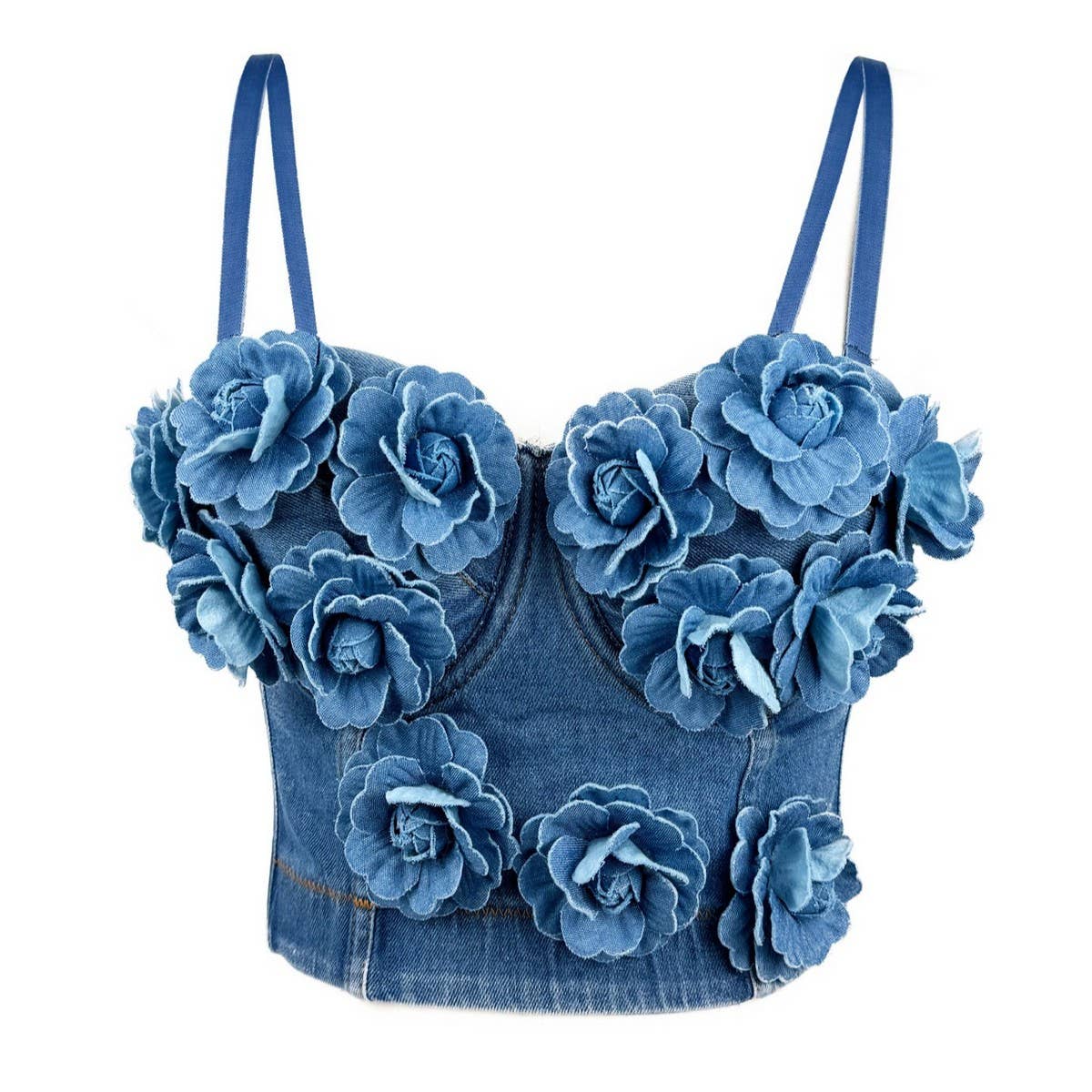 HAND-BEADED FLORAL HERRINGBONE CORSET