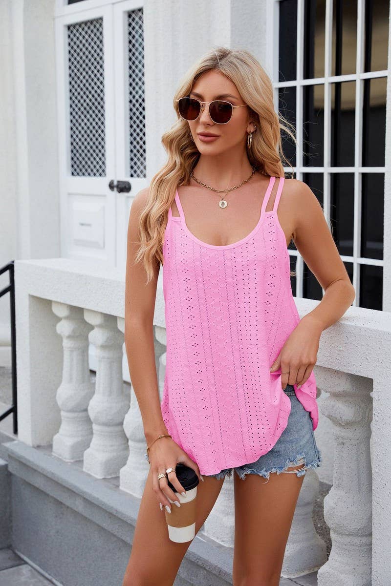 CWTTSL0228_Sleeveless Double Strap Knit Top