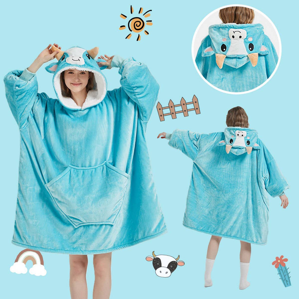 Couple¡¯s Panda Cartoon Long Sleeve Hoodie Pajamas