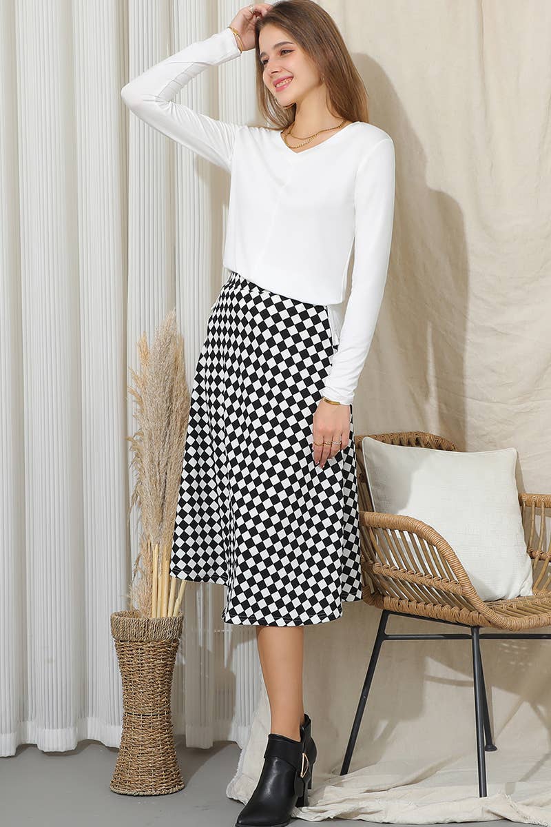 CWTTL1473_Casual V-Neck Loose Fit Long Sleeve Tops