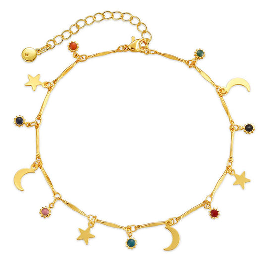 Oil-dripping craft handcrafted ankle bracelet