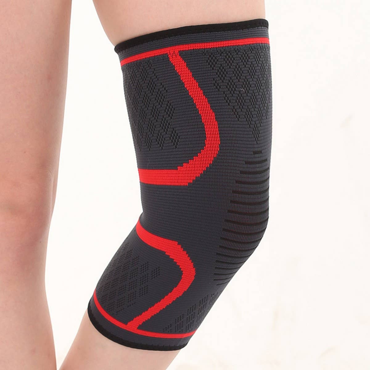 3-Color Elastic Knee Brace, Non-Slip & Warm_CWMM7891