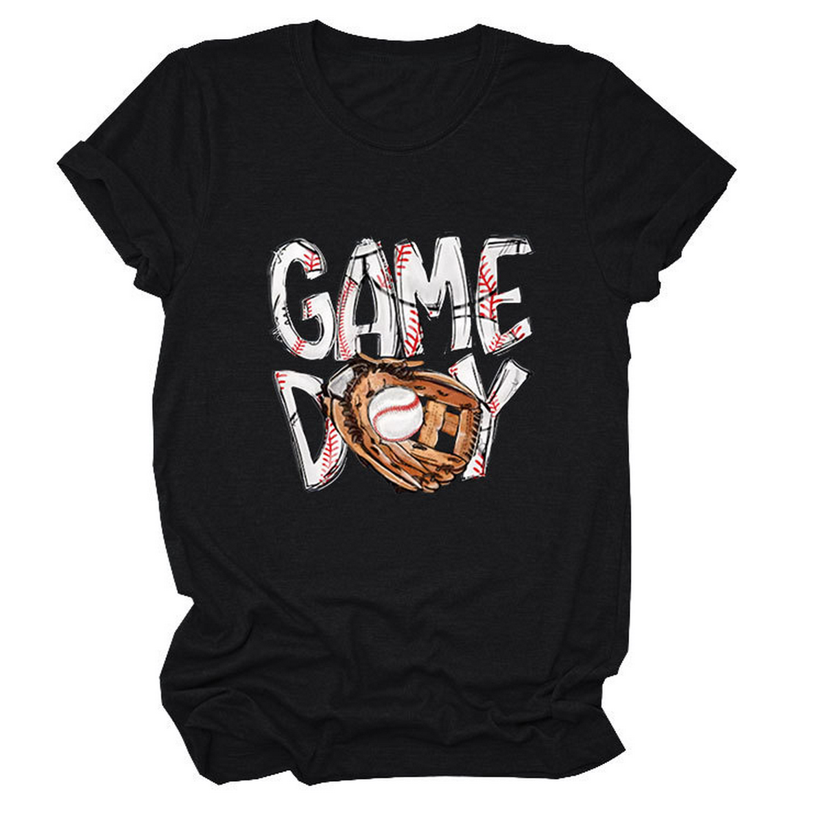 New Women's Plus Size Short Sleeve Glove Tee_CWTTS1513