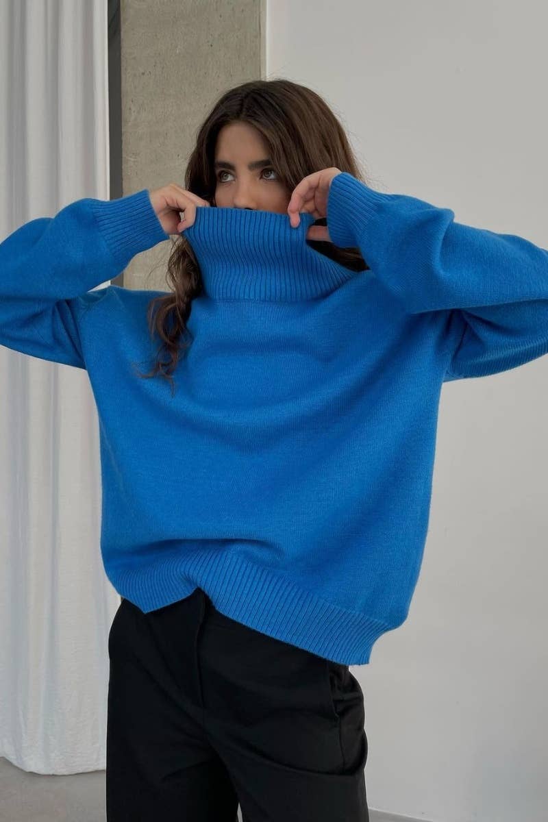 CWOSWL6630_THICK TURTLENECK SWEATER WITH LONG SLEEVES
