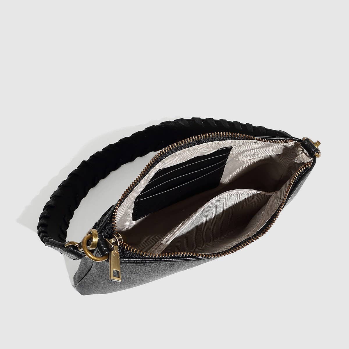 New PU Woven Drawstring Mini Shoulder Bag_CWAB5697