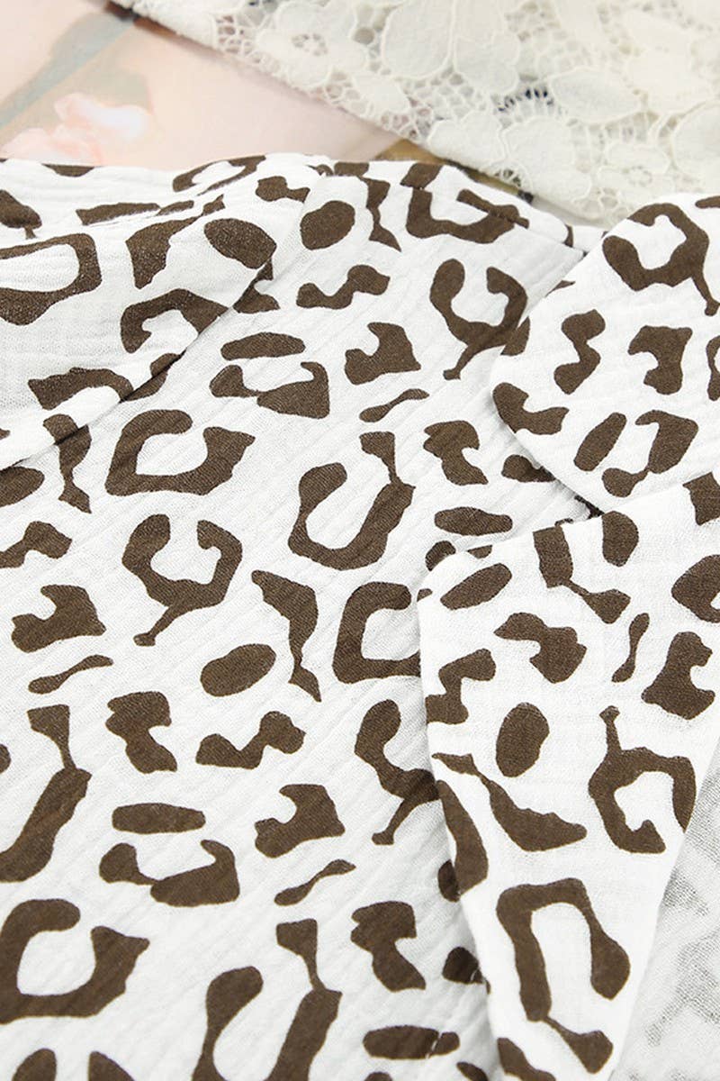 CWSPJ0391_LEOPARD PRINT PAJAMAS THREE-PIECE SET